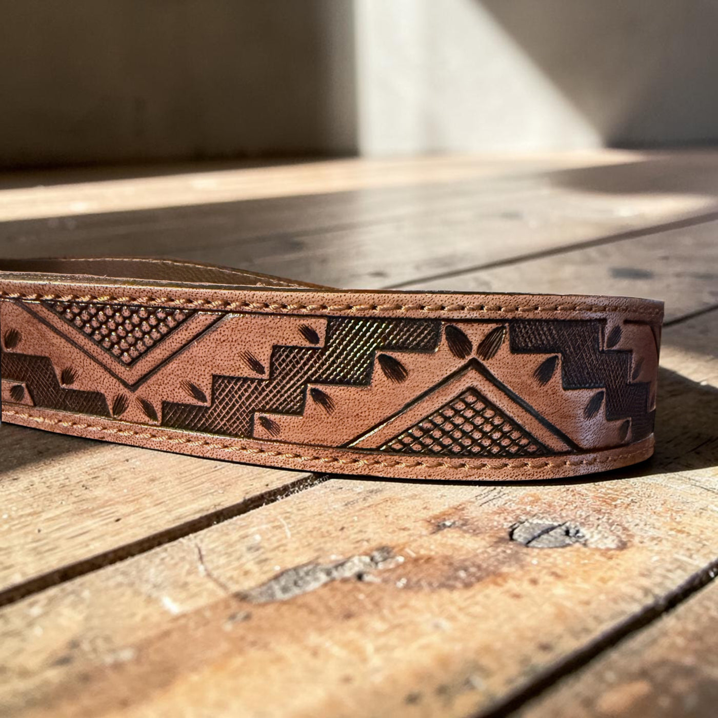 Cassidy Brown Adjustable Tooled Leather Western Bag Strap (34" to 60") - Ranch Junkie LLC 