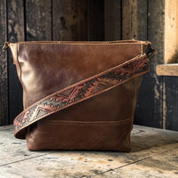 Cassidy Brown Adjustable Tooled Leather Western Bag Strap (34" to 60") - Ranch Junkie LLC 