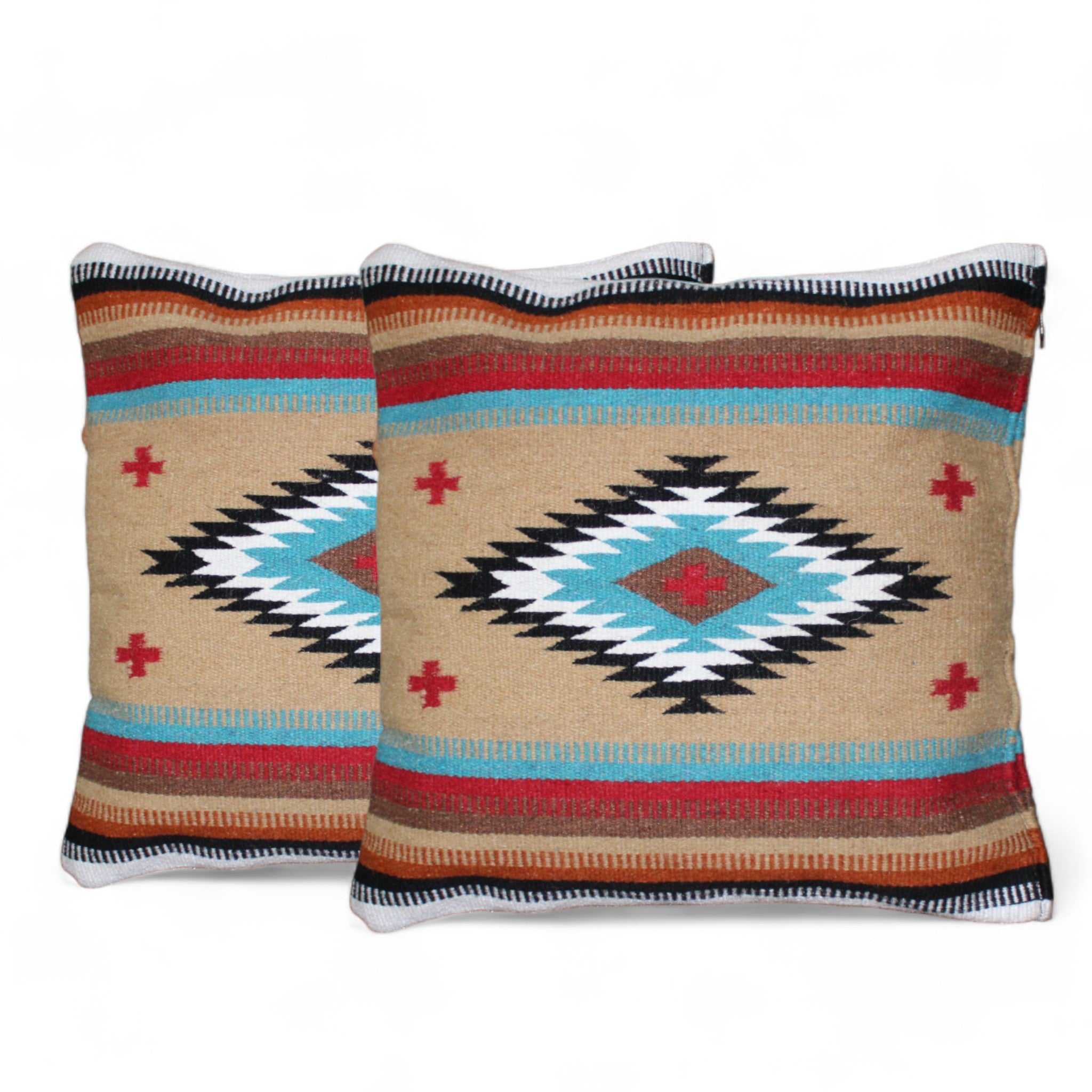 20 X 20 Handwoven Wool Southwestern Pillows - Western Pillow Covers