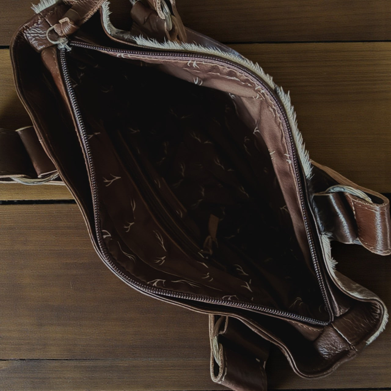 Genuine Cowhide Tote Handbag Highlands Vintage Dark Brown Purse - Ranch Junkie Mercantile LLC 