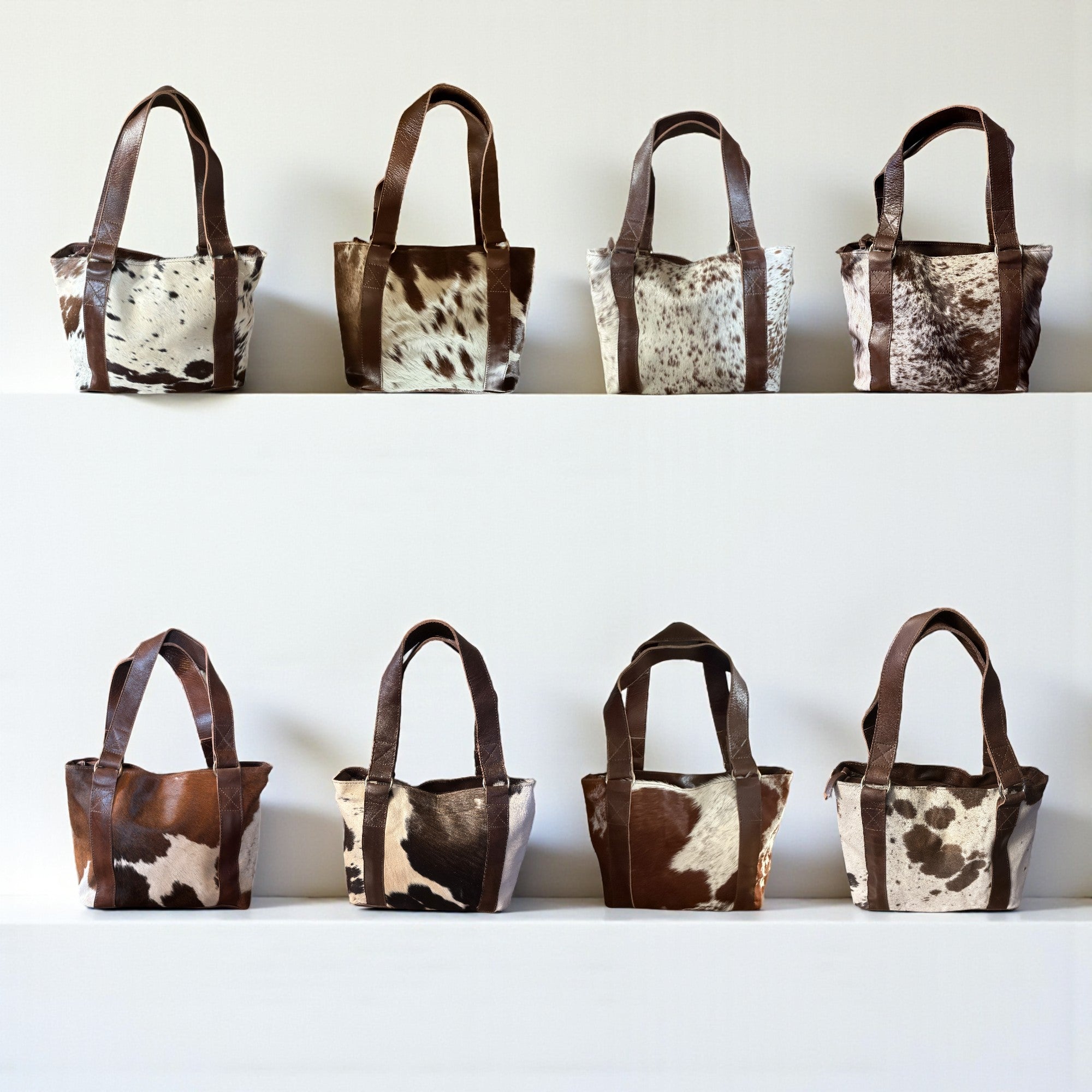 Genuine Cowhide Tote Handbag Highlands Vintage Dark Brown Purse - Ranch Junkie Mercantile LLC 