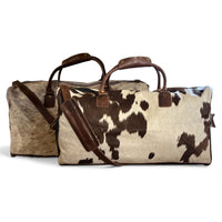 Genuine Cowhide Duffel Bag The Highlands Dark Vintage Brown Large Cowhide Duffel - Ranch Junkie Mercantile LLC 