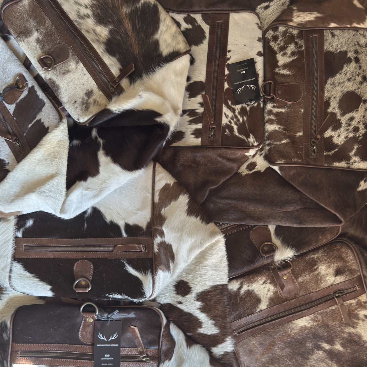 Genuine Cowhide Tote Handbag Highlands Vintage Dark Brown Purse - Ranch Junkie Mercantile LLC 