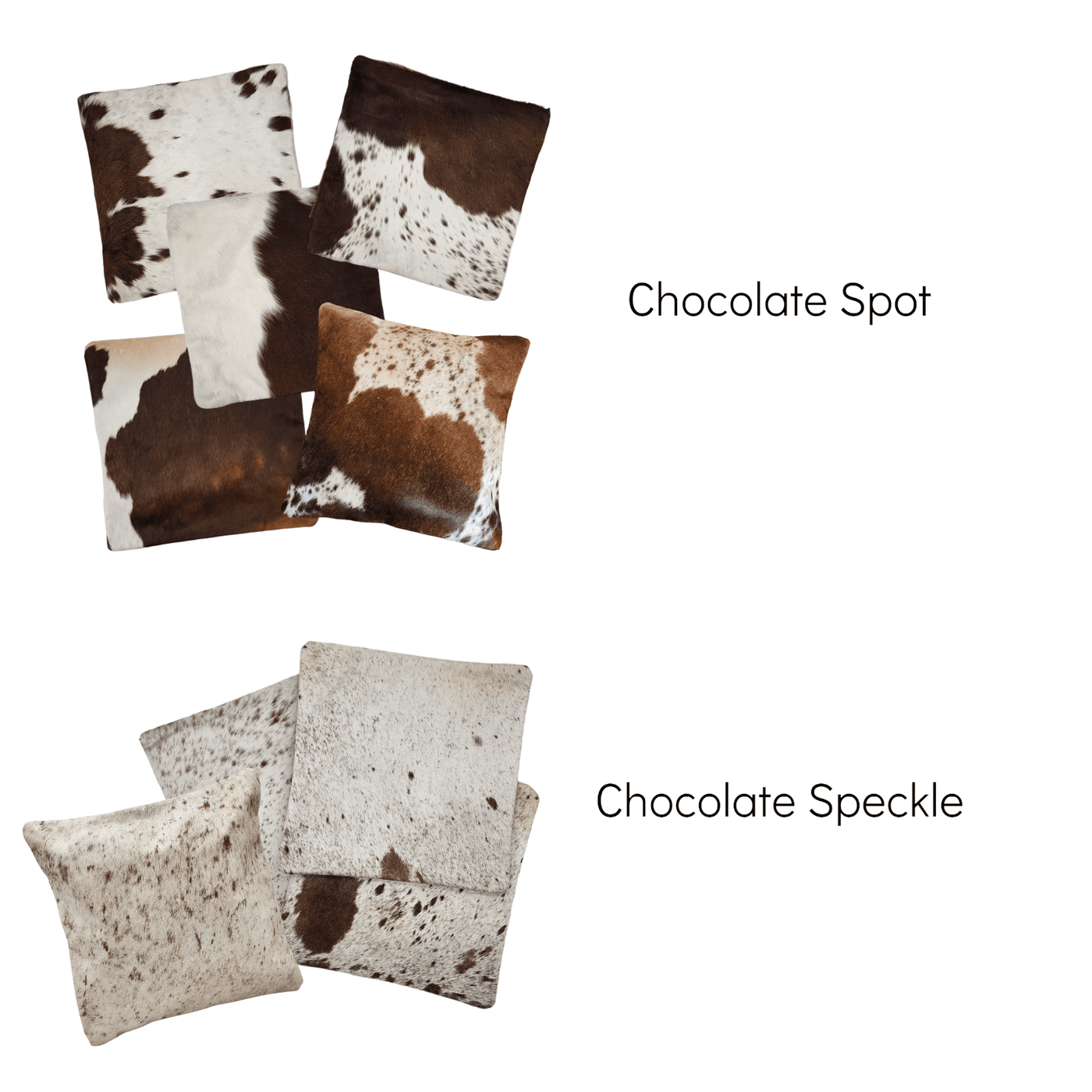 Highlands 18x18 Chocolate Brown Genuine Cowhide Pillow Covers Double Sided - Ranch Junkie Mercantile LLC