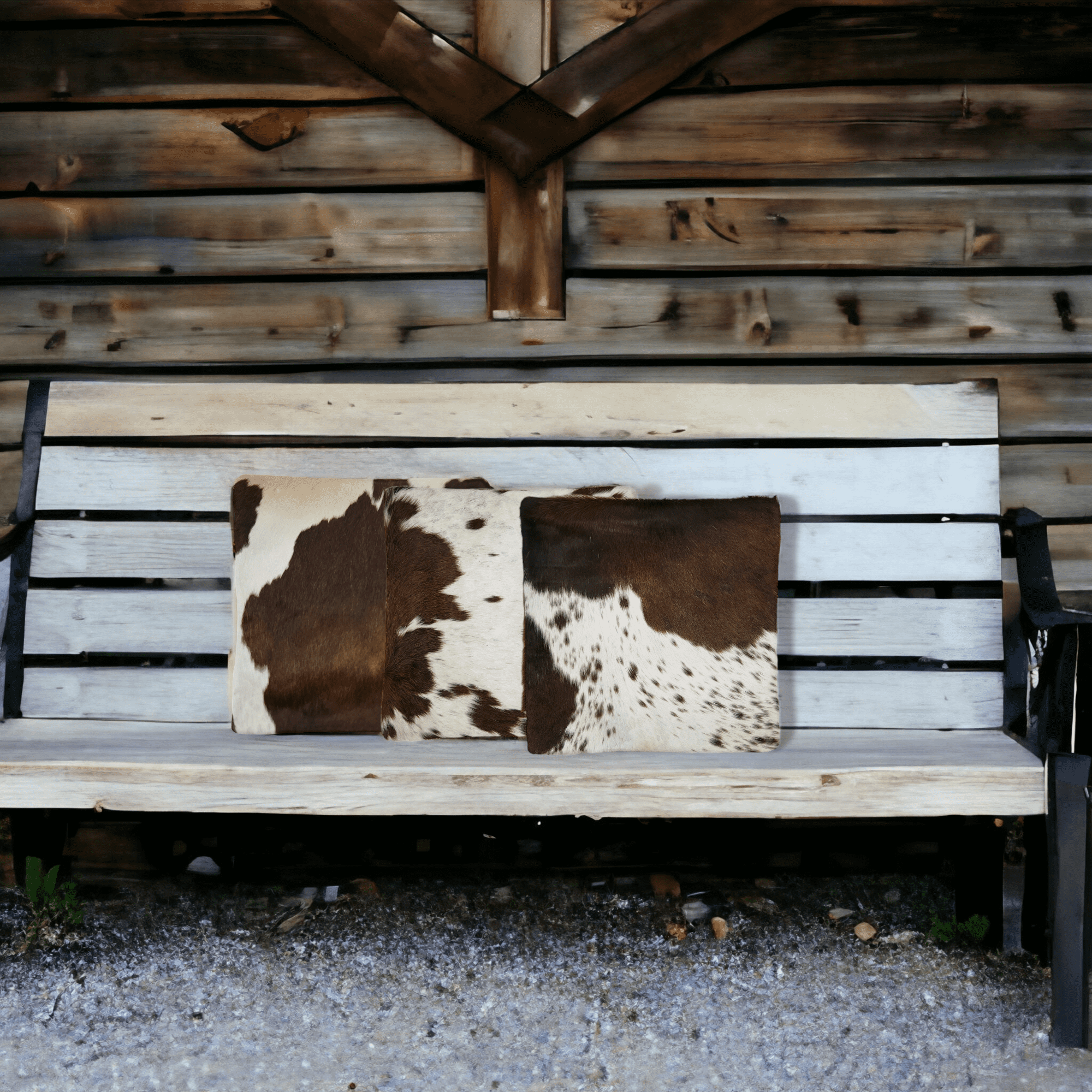 Highlands 18x18 Chocolate Brown Genuine Cowhide Pillow Covers Double Sided - Ranch Junkie Mercantile LLC