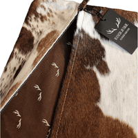 18x18 Genuine Cowhide Pillow Covers Chocolate Brown Double Sided Highlands Cowhide Pillow - Ranch Junkie Mercantile LLC 