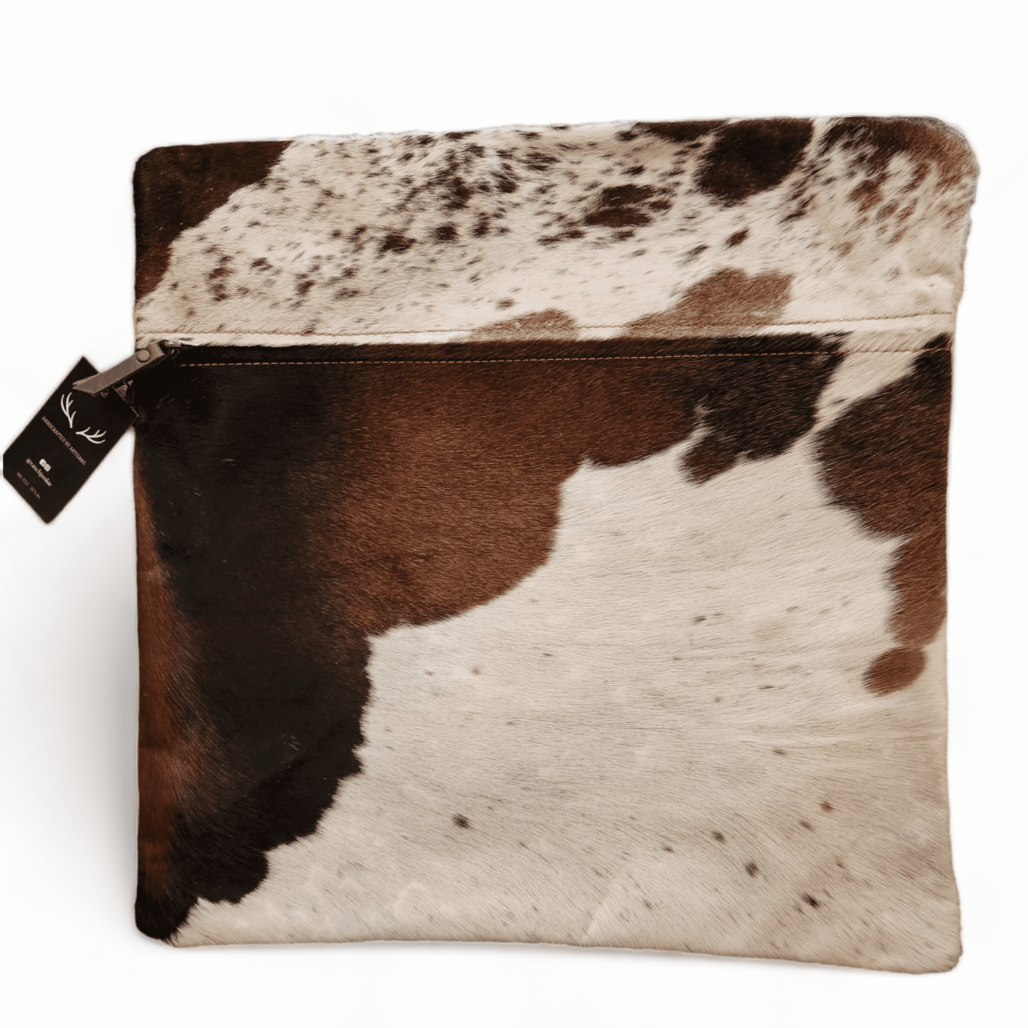 Highlands 18x18 Chocolate Brown Genuine Cowhide Pillow Covers Double Sided - Ranch Junkie Mercantile LLC