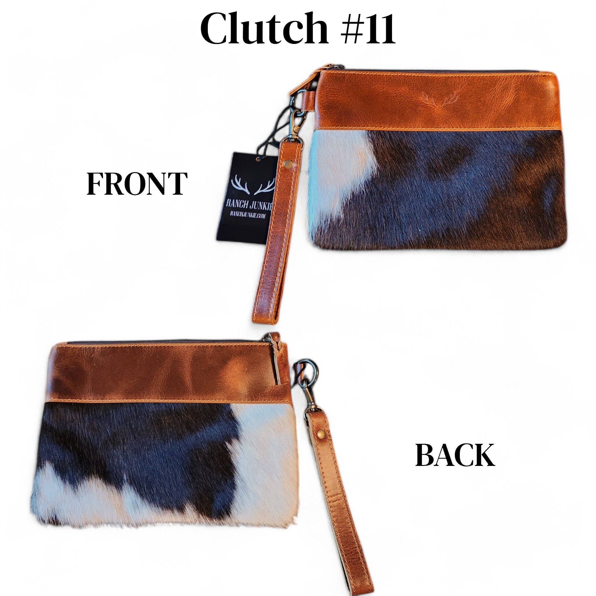 Sample Sale Highlands Genuine Cowhide Wristlet Clutch Bag - Ranch Junkie Mercantile LLC 