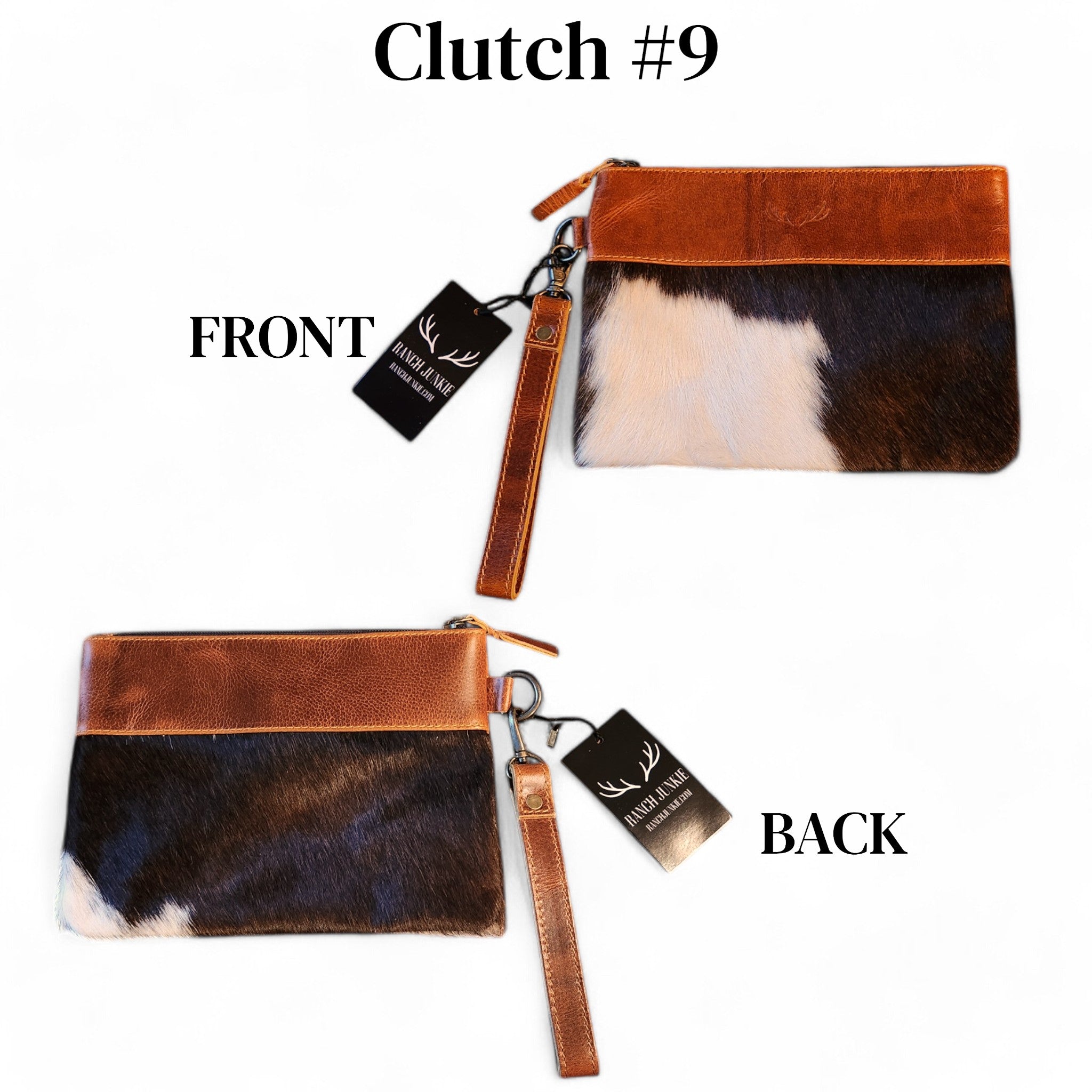 Sample Sale Highlands Genuine Cowhide Wristlet Clutch Bag - Ranch Junkie Mercantile LLC 