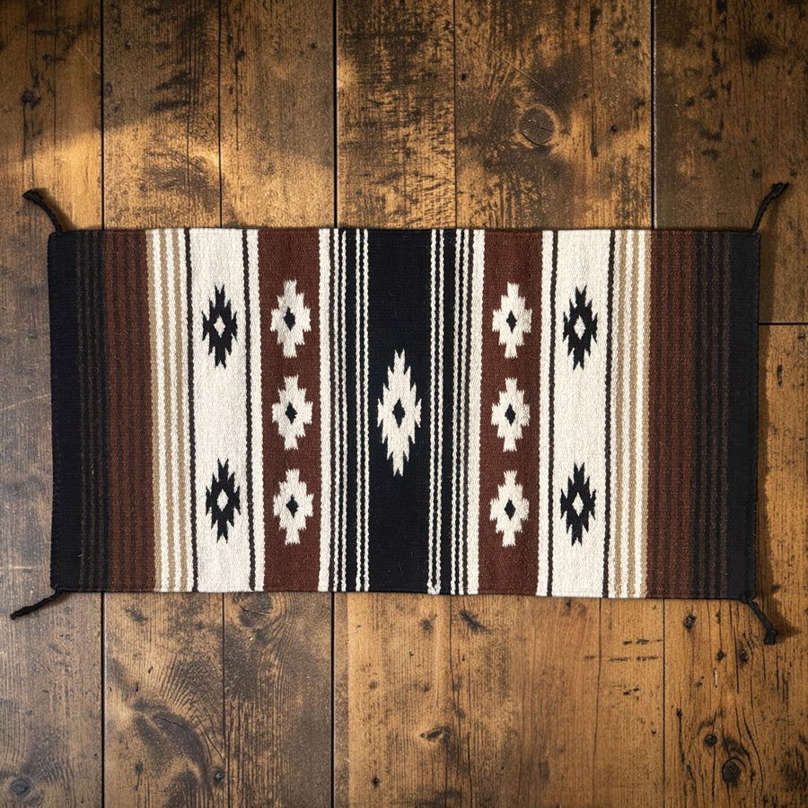 20" X 40" Handwoven Wool Southwestern Rug The Coyote Ridge Accent Rug - Ranch Junkie LLC 