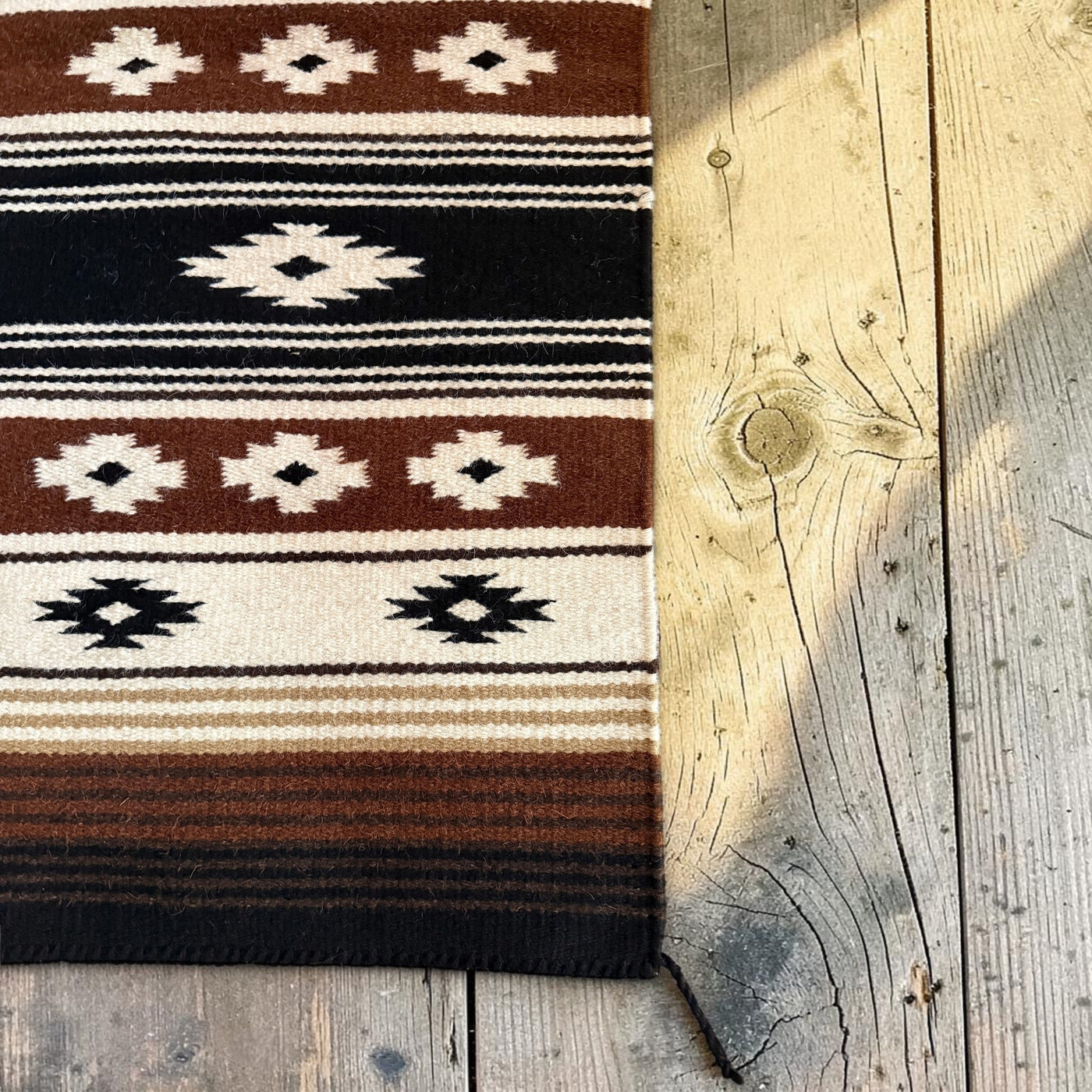 20" X 40" Handwoven Wool Southwestern Rug The Coyote Ridge Accent Rug - Ranch Junkie LLC 