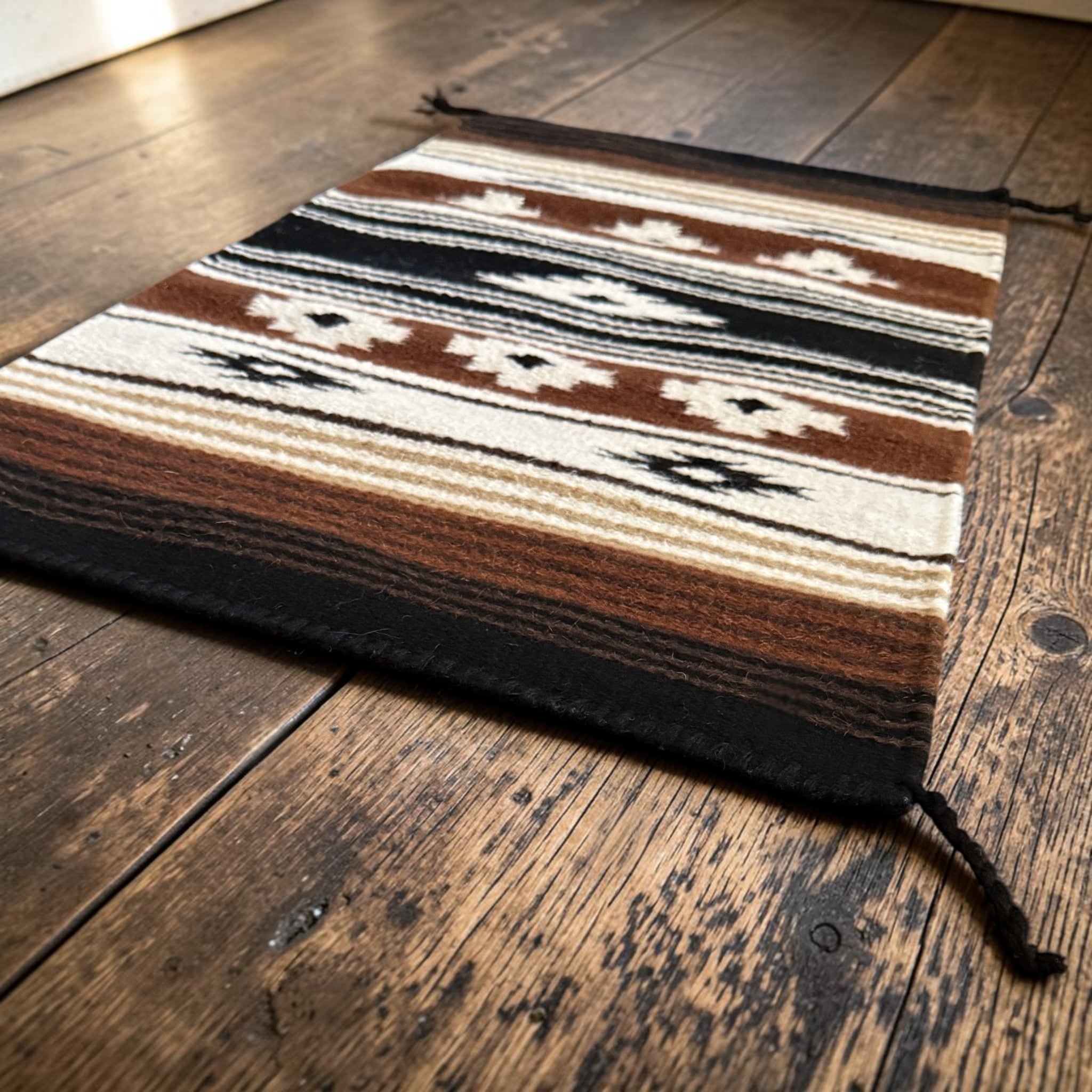 20" X 40" Handwoven Wool Southwestern Rug The Coyote Ridge Accent Rug - Ranch Junkie LLC 