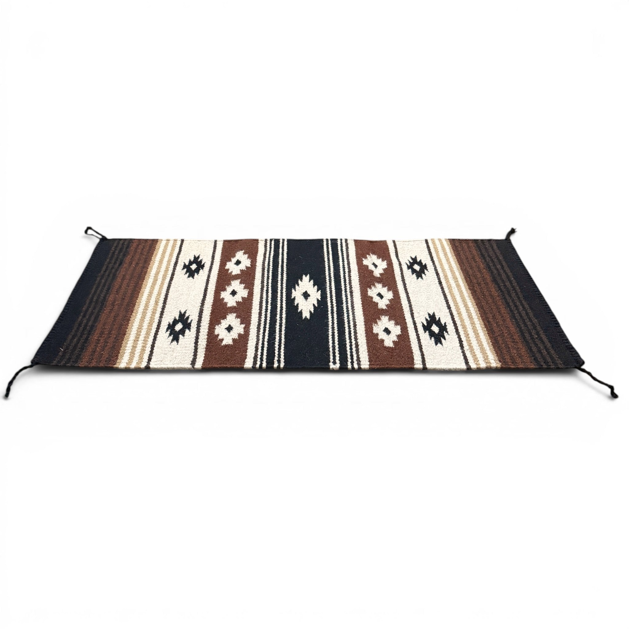 20" X 40" Handwoven Wool Southwestern Rug The Coyote Ridge Accent Rug - Ranch Junkie LLC 