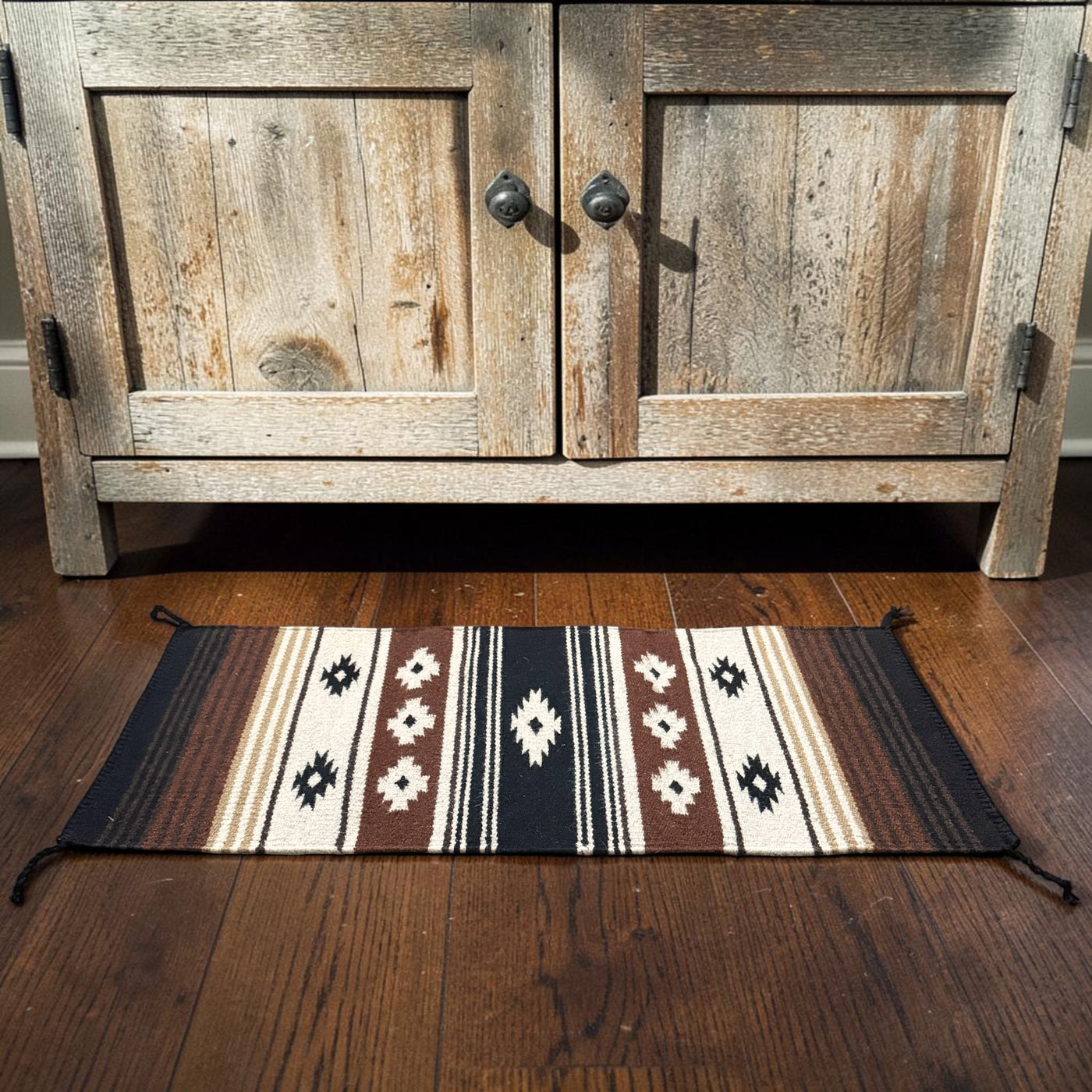 20" X 40" Handwoven Wool Southwestern Rug The Coyote Ridge Accent Rug - Ranch Junkie LLC 
