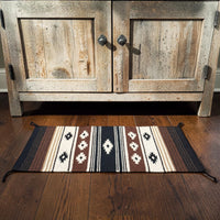 20" X 40" Handwoven Wool Southwestern Rug The Coyote Ridge Accent Rug - Ranch Junkie LLC 