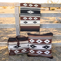 Aztec Large Weekender Southwestern Duffel Bag Coyote Ridge Saddle Blanket Bag 100% Leather Handles