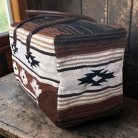Aztec Large Weekender Southwestern Duffel Bag Coyote Ridge Saddle Blanket Bag 100% Leather Handles
