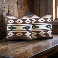20 X 20 Handwoven Wool Southwestern Pillows - Western Pillow Covers - Ranch Junkie LLC 