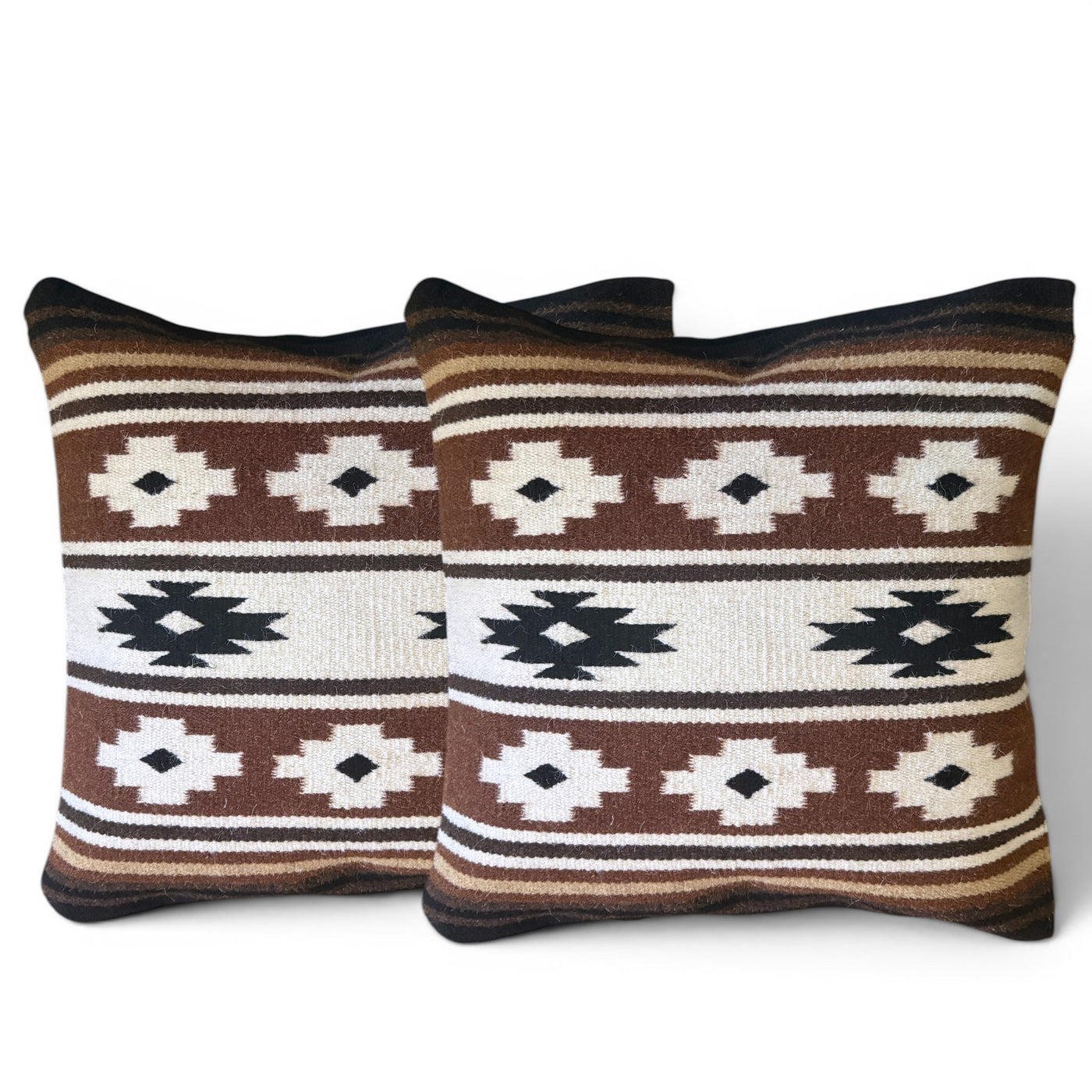 20 X 20 Handwoven Wool Southwestern Pillows - Western Pillow Covers - Ranch Junkie LLC 