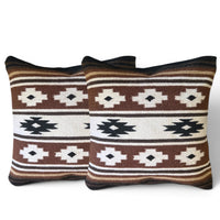 20 X 20 Handwoven Wool Southwestern Pillows - Western Pillow Covers - Ranch Junkie LLC 