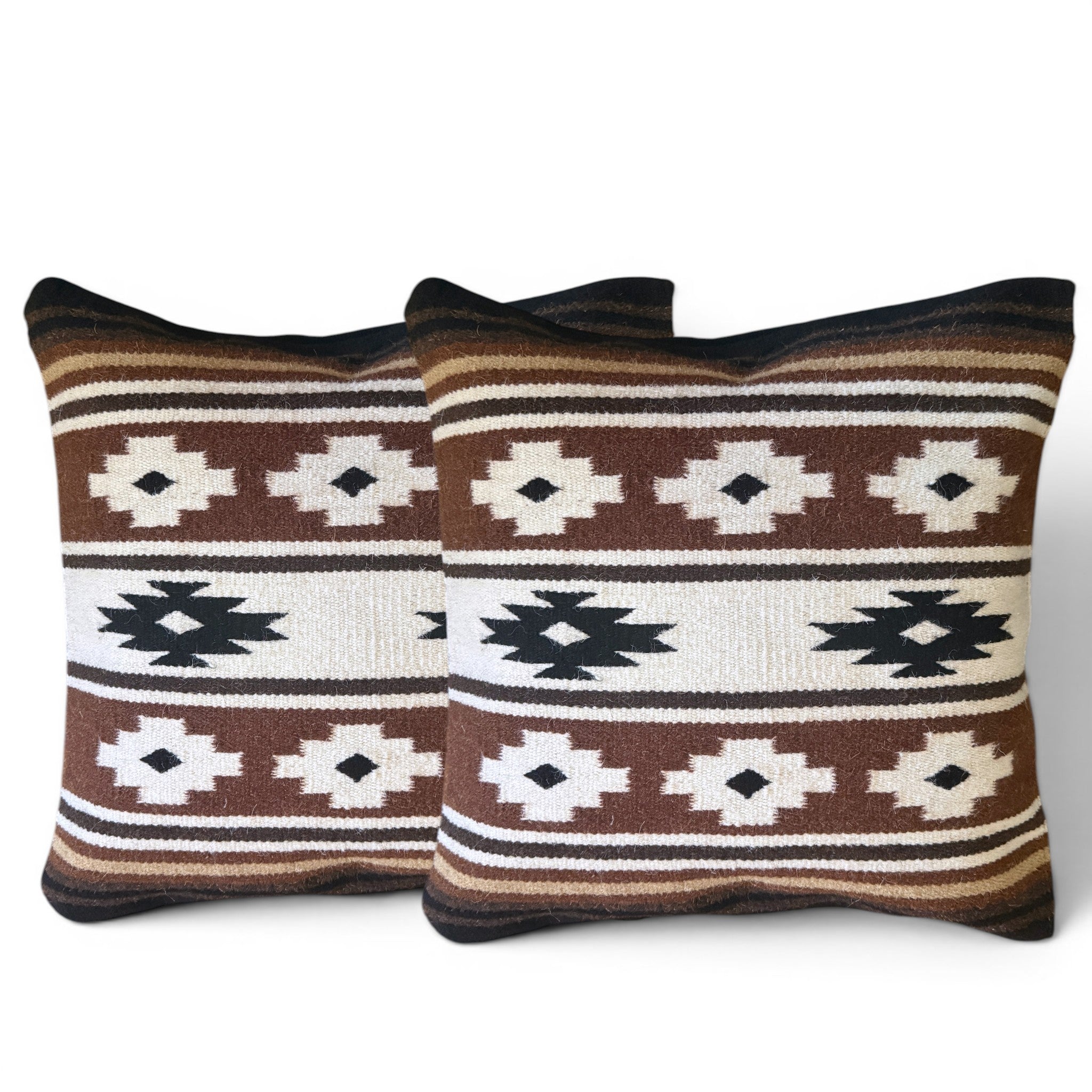 20 X 20 Handwoven Wool Southwestern Pillows - Western Pillow Covers - Ranch Junkie LLC 