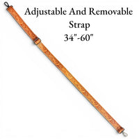Daisy Adjustable Tooled Leather Western Bag Strap (34" to 60") - Ranch Junkie LLC 