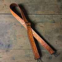 Daisy Adjustable Tooled Leather Western Bag Strap (34" to 60") - Ranch Junkie LLC 