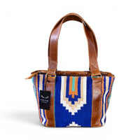 Sample Sale Southwestern Wool Saddle Blanket Tote Bag – Dakota Leather Boho Purse - Ranch Junkie LLC 