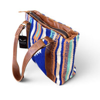 Sample Sale Southwestern Wool Saddle Blanket Tote Bag – Dakota Leather Boho Purse - Ranch Junkie LLC 
