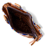 Southwestern Wool Saddle Blanket Tote Bag – Dakota Leather Boho Purse - Ranch Junkie Mercantile LLC 