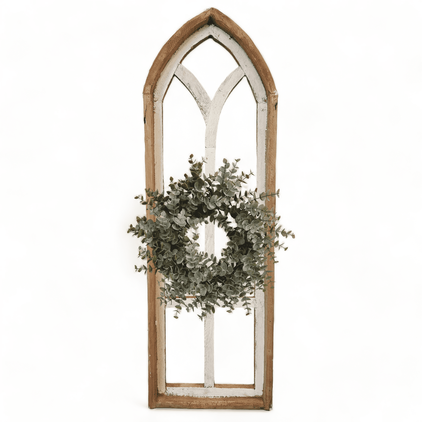 36" X 12" Farmhouse Wooden Wall Window Arches -Rustic Cathedral Wood Window- Dandelion - Ranch Junkie Mercantile LLC