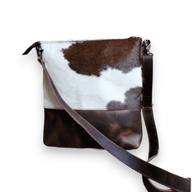 The Highlands Genuine Cowhide Large Crossbody Bag Saddle And Dark Brown Leather Luggage & BagsRanch Junkie
