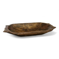 Farmhouse Rustic Dough Bowl With Handles- The Big Horn - Ranch Junkie Mercantile LLC 