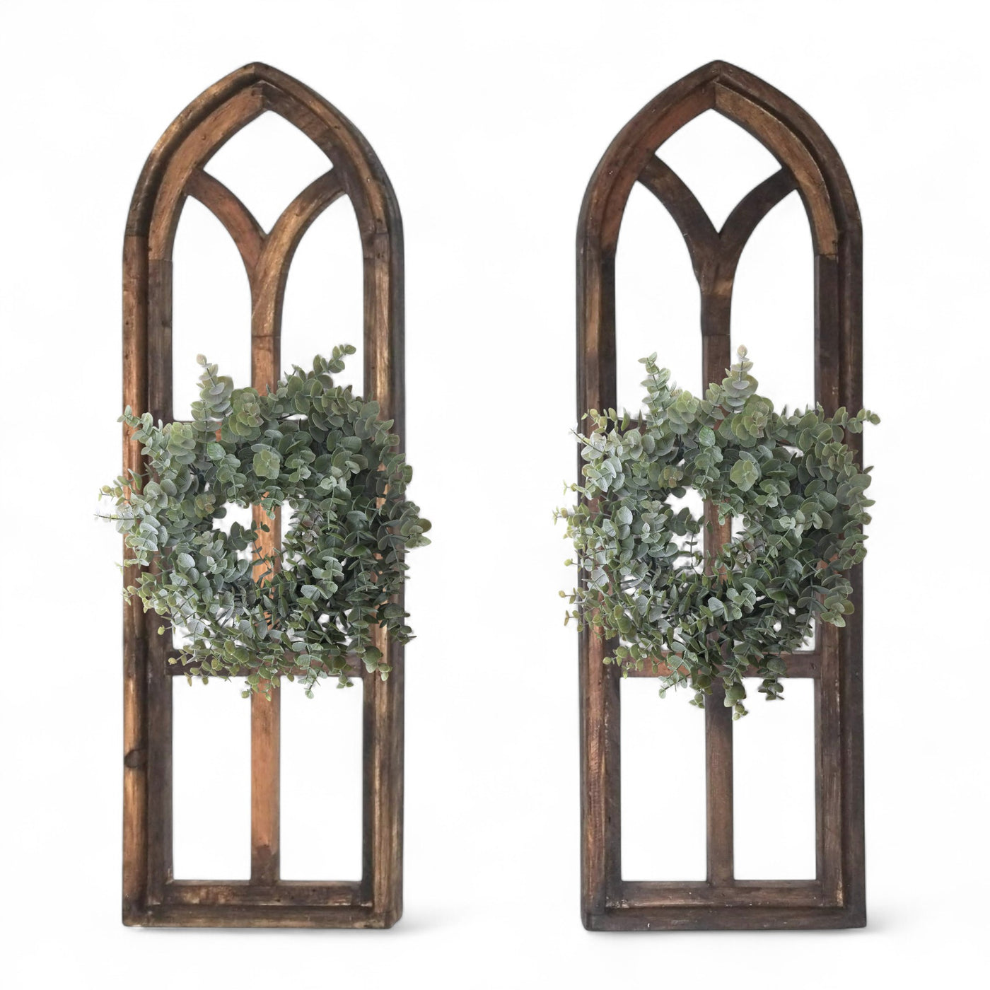 37" X 12" Farmhouse Rustic Wooden Wall Window Arches Rustic Brown Dandelion - Ranch Junkie Mercantile LLC 
