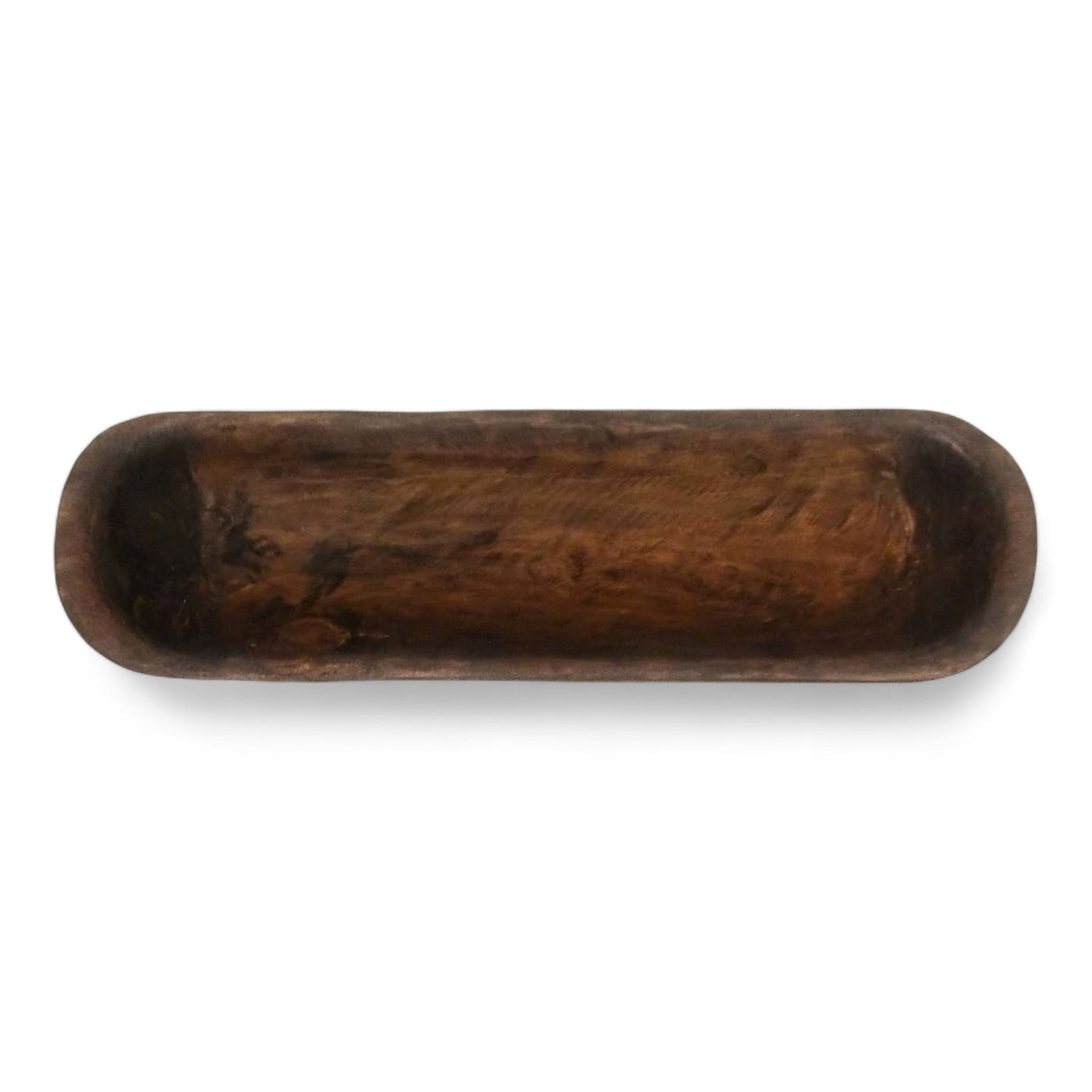 18"-21.5" Baguette Dough Bowl Three Colors,  The New Dawn Decorative Wood Bowl, Table Center Piece, Wood Bowl + Moss Balls - Ranch Junkie Mercantile LLC 