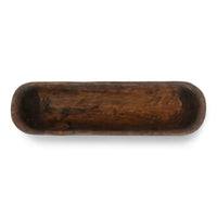 18"-21.5" Baguette Dough Bowl Three Colors,  The New Dawn Decorative Wood Bowl, Table Center Piece, Wood Bowl + Moss Balls - Ranch Junkie Mercantile LLC 
