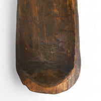 18"-21.5" Baguette Dough Bowl Three Colors,  The New Dawn Decorative Wood Bowl, Table Center Piece, Wood Bowl + Moss Balls - Ranch Junkie Mercantile LLC 