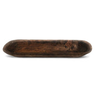 18"-21.5" Baguette Dough Bowl Three Colors,  The New Dawn Decorative Wood Bowl, Table Center Piece, Wood Bowl + Moss Balls - Ranch Junkie Mercantile LLC 