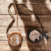 Genuine Cowhide Saddle Canteen Crossbody Highlands Purse - Ranch Junkie Mercantile LLC 