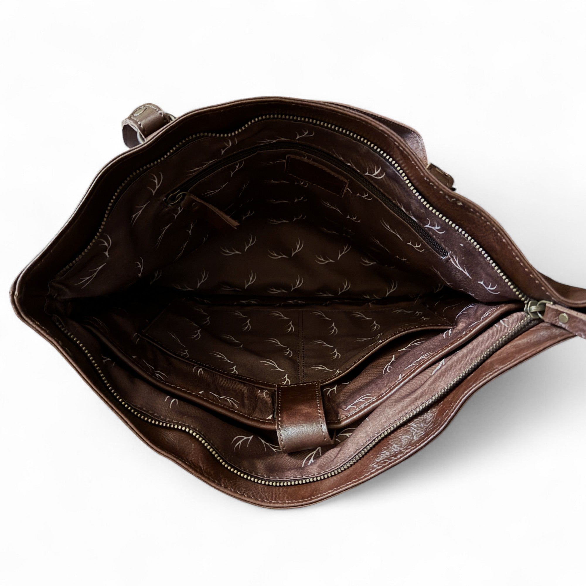 Leather Boot Stitch Tote Bag Denali Dark Vintage Brown Large Genuine Leather Tote - Ranch Junkie Mercantile LLC 