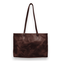 Denali Dark Vintage Brown Genuine Leather Large Tote Bag - Ranch Junkie Mercantile LLC 