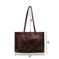 Denali Dark Vintage Brown Genuine Leather Large Tote Bag - Ranch Junkie Mercantile LLC 