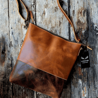 Denali Vintage Saddle Two Tone Large Crossbody Bag - Ranch Junkie Mercantile LLC