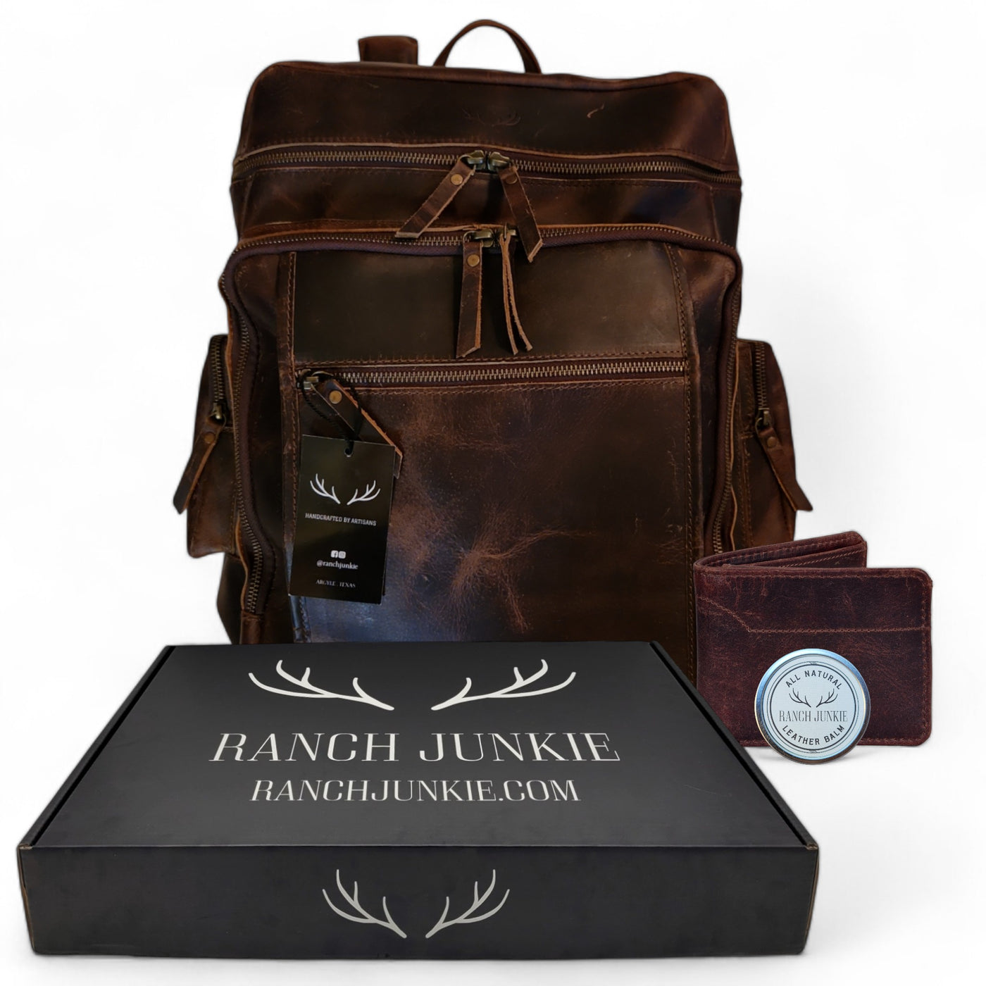 Bundle Deal Denali Leather Backpack + Denali Leather Wallet - Ranch Junkie Mercantile LLC 