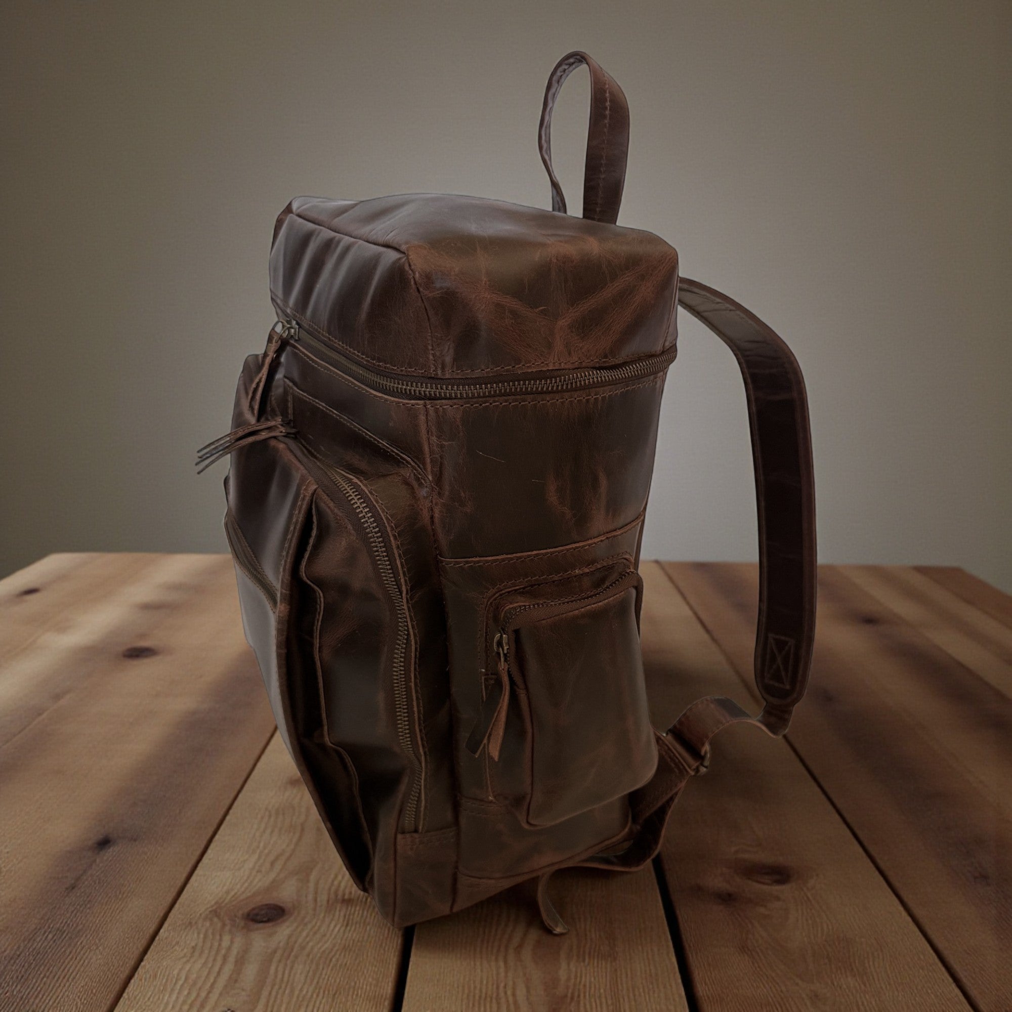Denali Vintage Leather Backpack Traveling Backpack