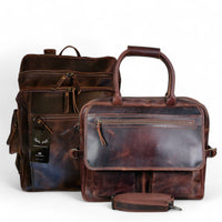 Bundle Deal Denali Navigator Large Leather Messenger Bag + Denali Leather Backpack - Ranch Junkie Mercantile LLC 