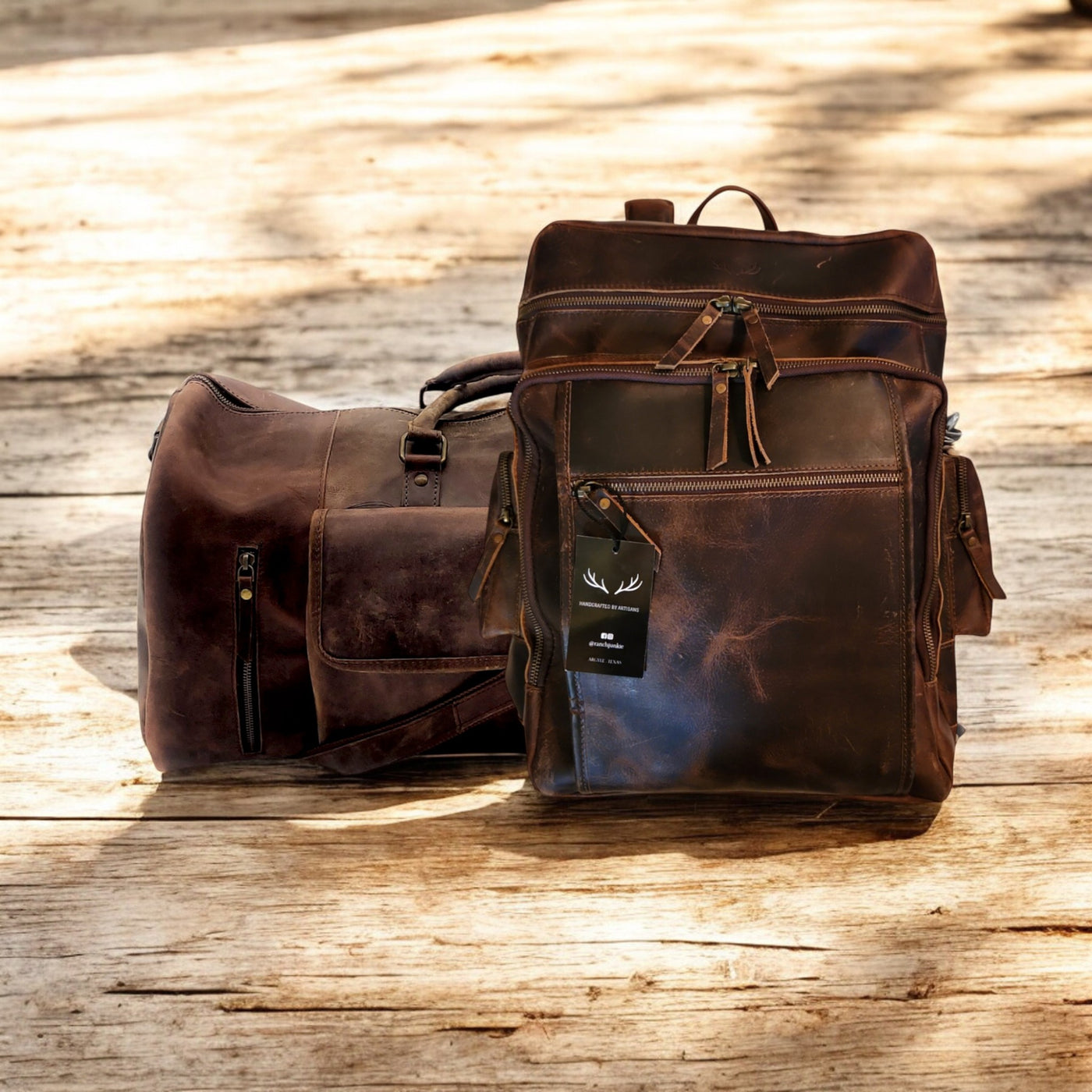 denali leather backpack Bundle Deal Denali Leather Weekender Denali Leather Backpack