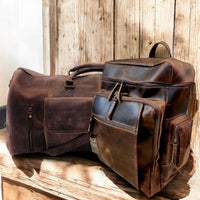 Bundle Deal Denali Leather Weekender + Denali Leather Backpack - Ranch Junkie Mercantile LLC 