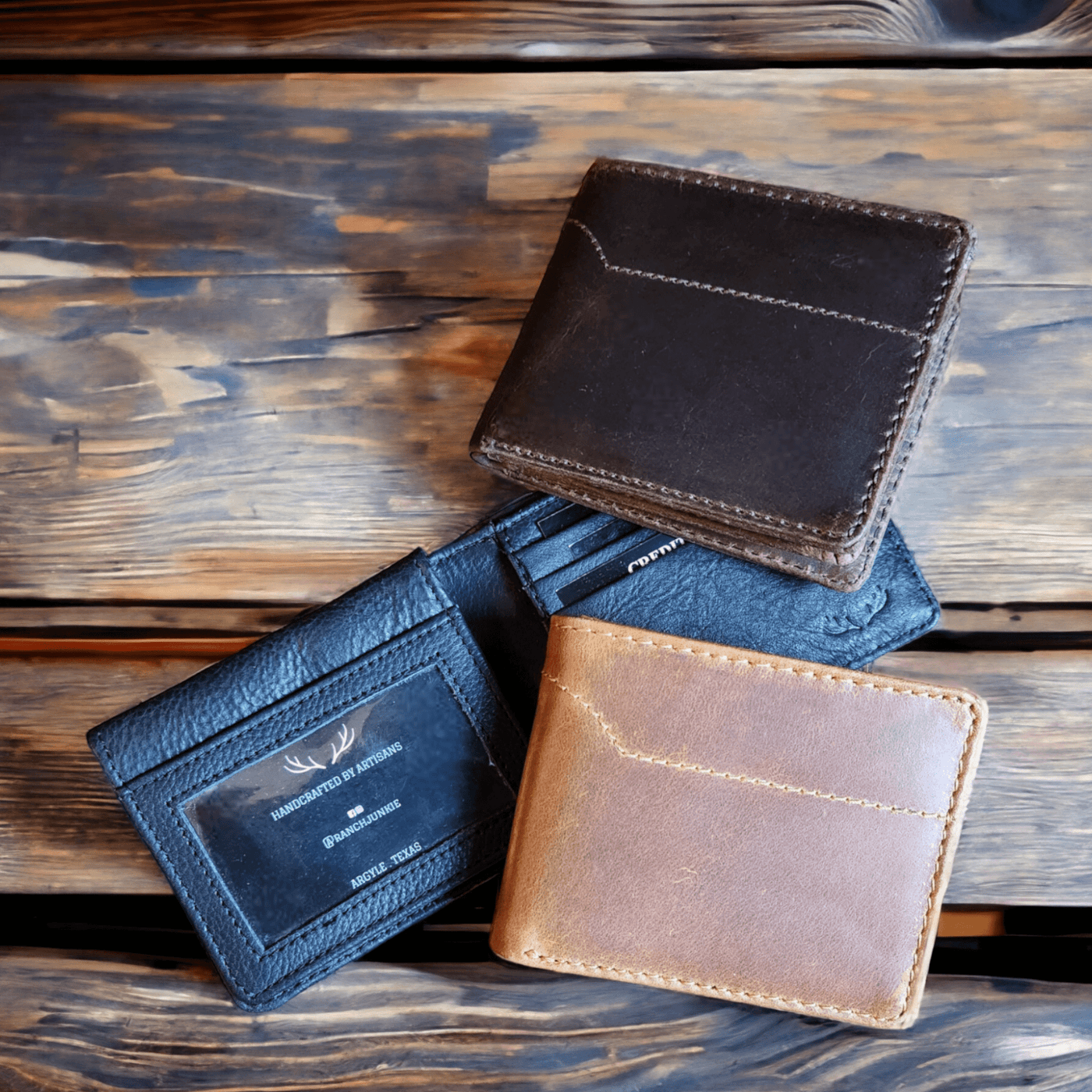 Denali Leather Bifold Leather Wallet Mens Leather Wallet - Ranch Junkie Mercantile LLC 