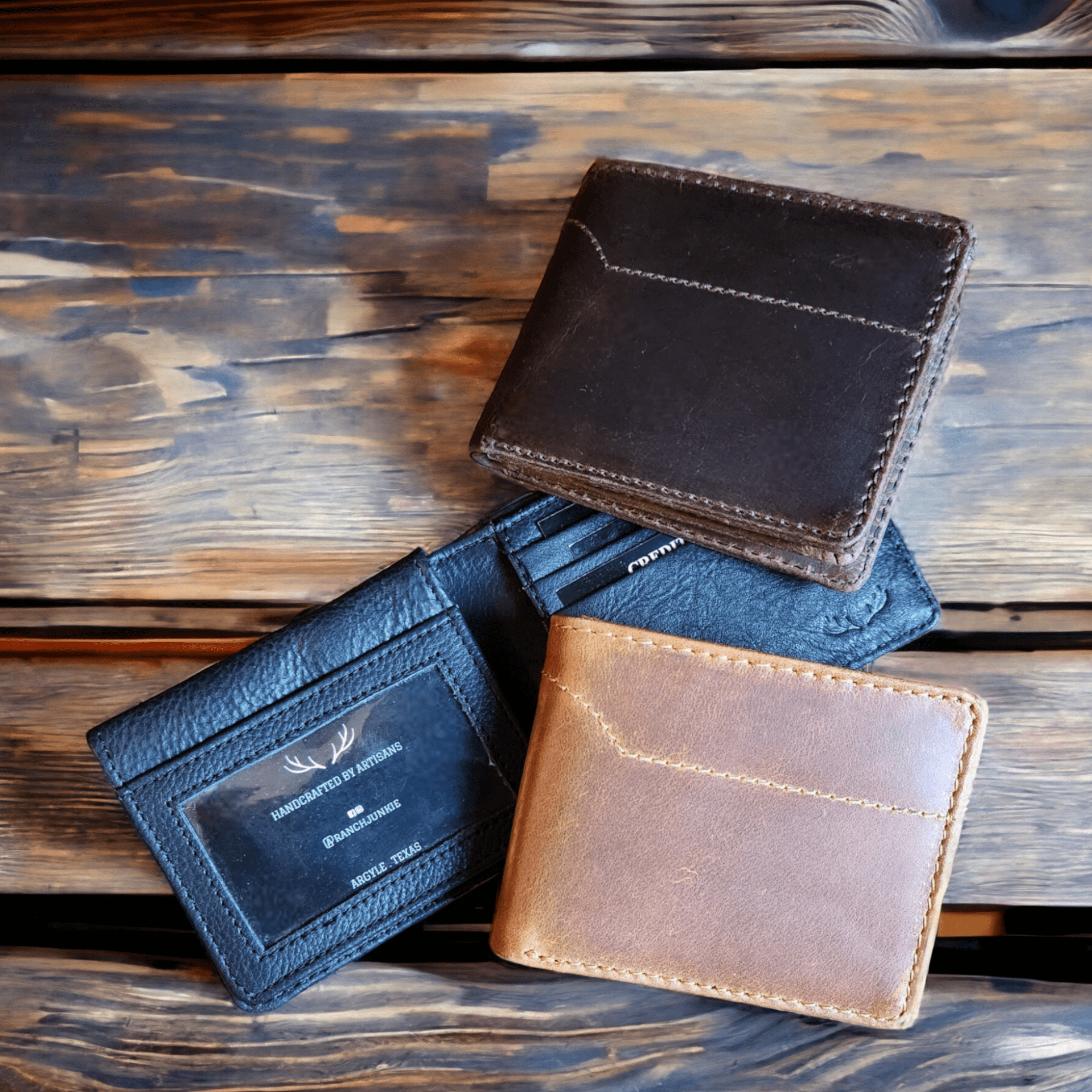 Denali Leather Bifold Leather Wallet Mens Leather Wallet - Ranch Junkie Mercantile LLC 